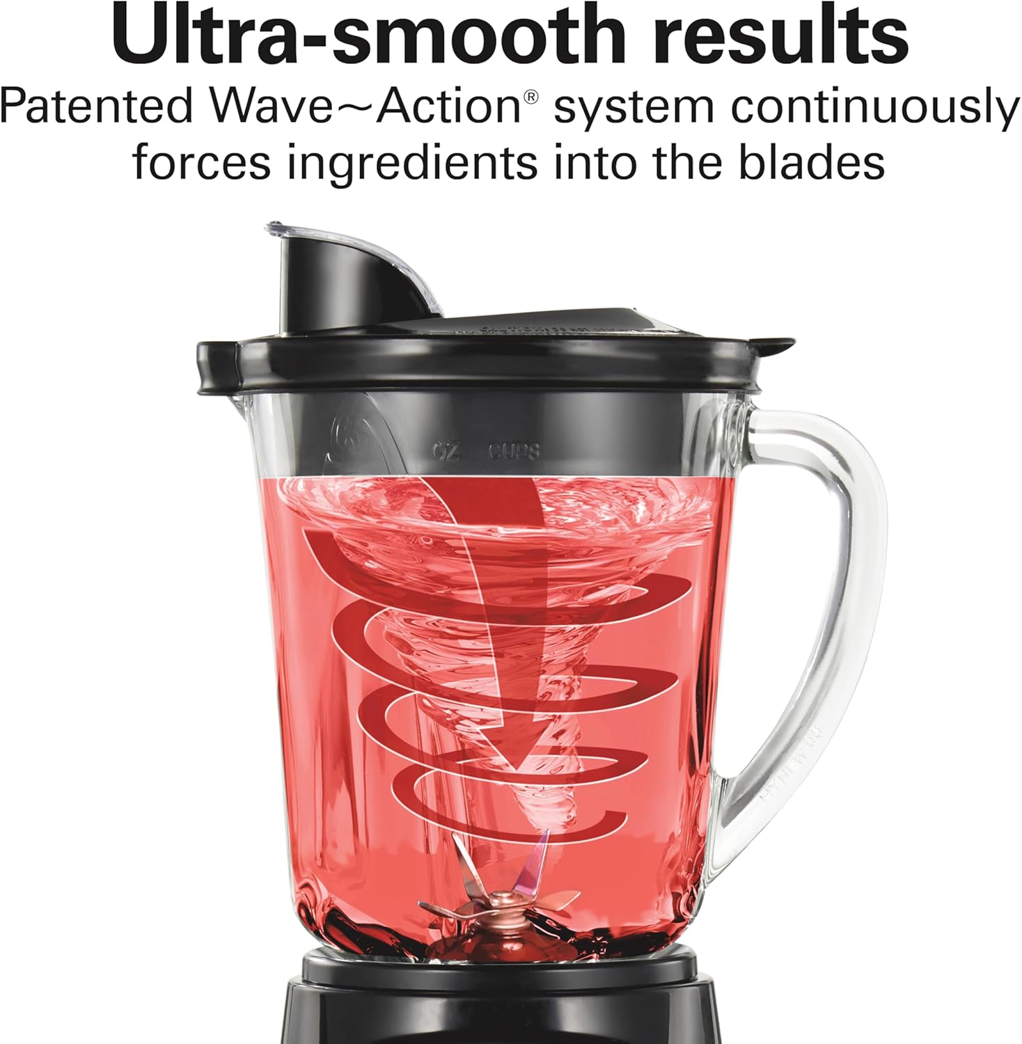 Hamilton Beach Power Elite Wave Action Blender For Smoothies, 40 Oz Glass Jar, 12 Functions Including Puree, Crush Ice, 700 Watts - Black (58148A) - Image 3